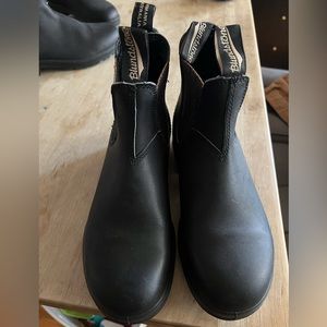 Blundstones Black/Gold Glitter Premium Leather Chelsea Boots W9/M7 (UK S6)